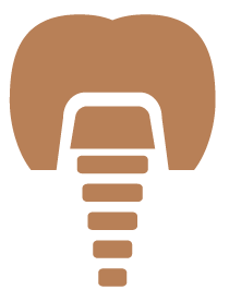 Dental implant tooth icon